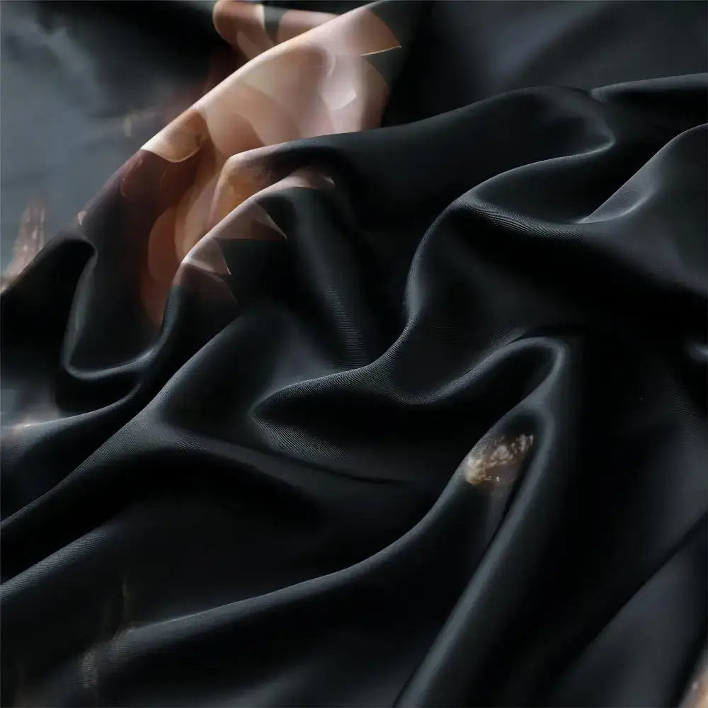TULLE DETAILED BLACK KIMONO