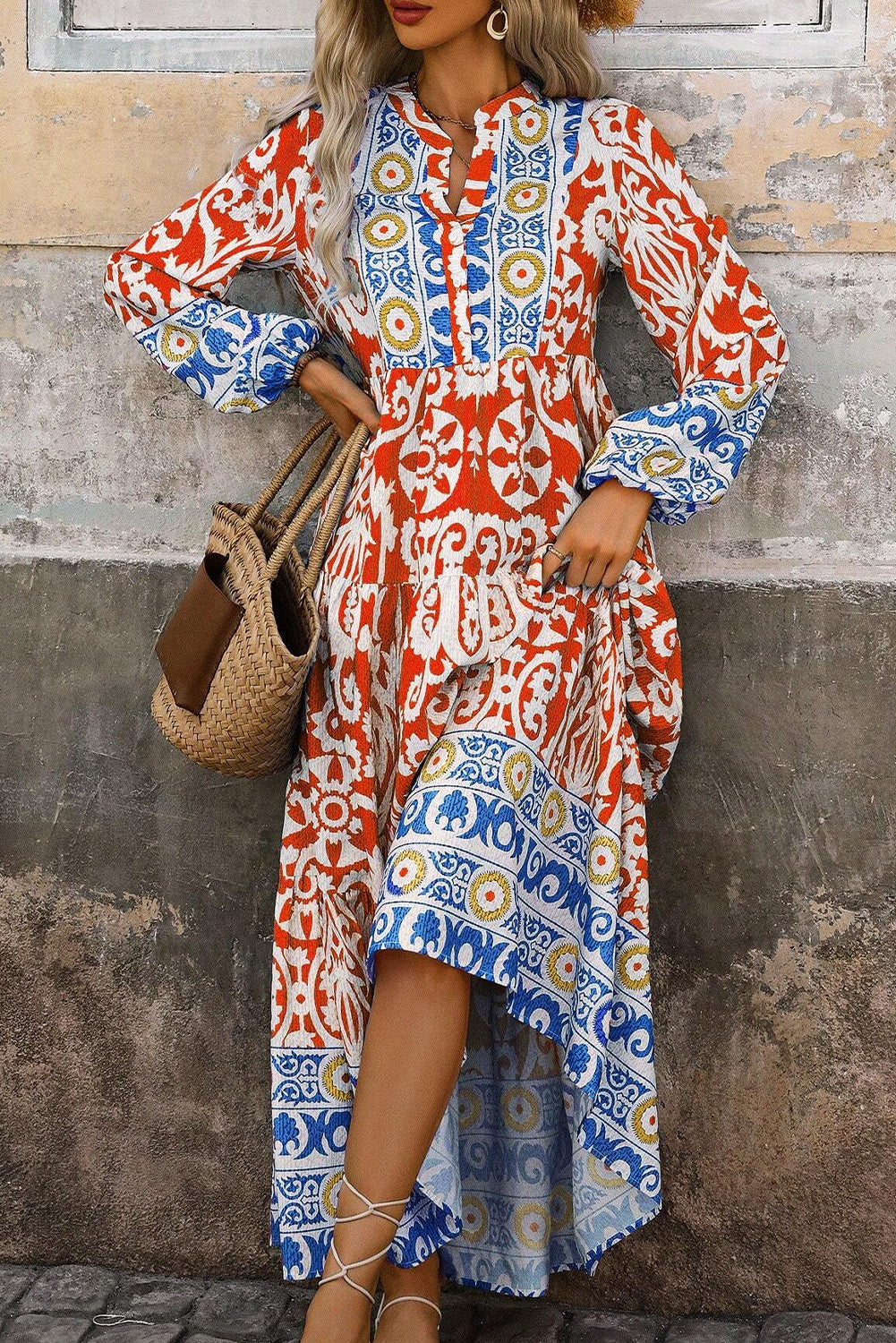 long sleeve bohemian maxi dresses Bohemian Maxi Dress: Long Sleeve Embroidered Dress, One Size