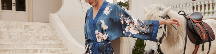 Blue Kimonos Robes