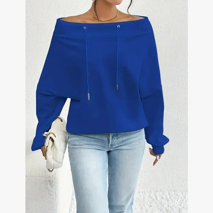Off-Shoulder Drawstring Top