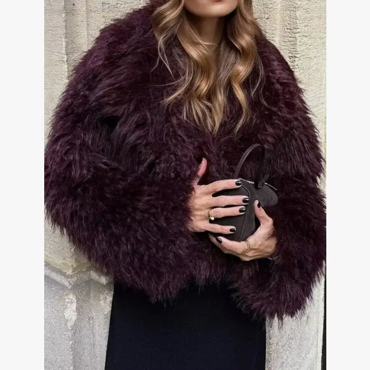 Cropped Faux Fur Jacket