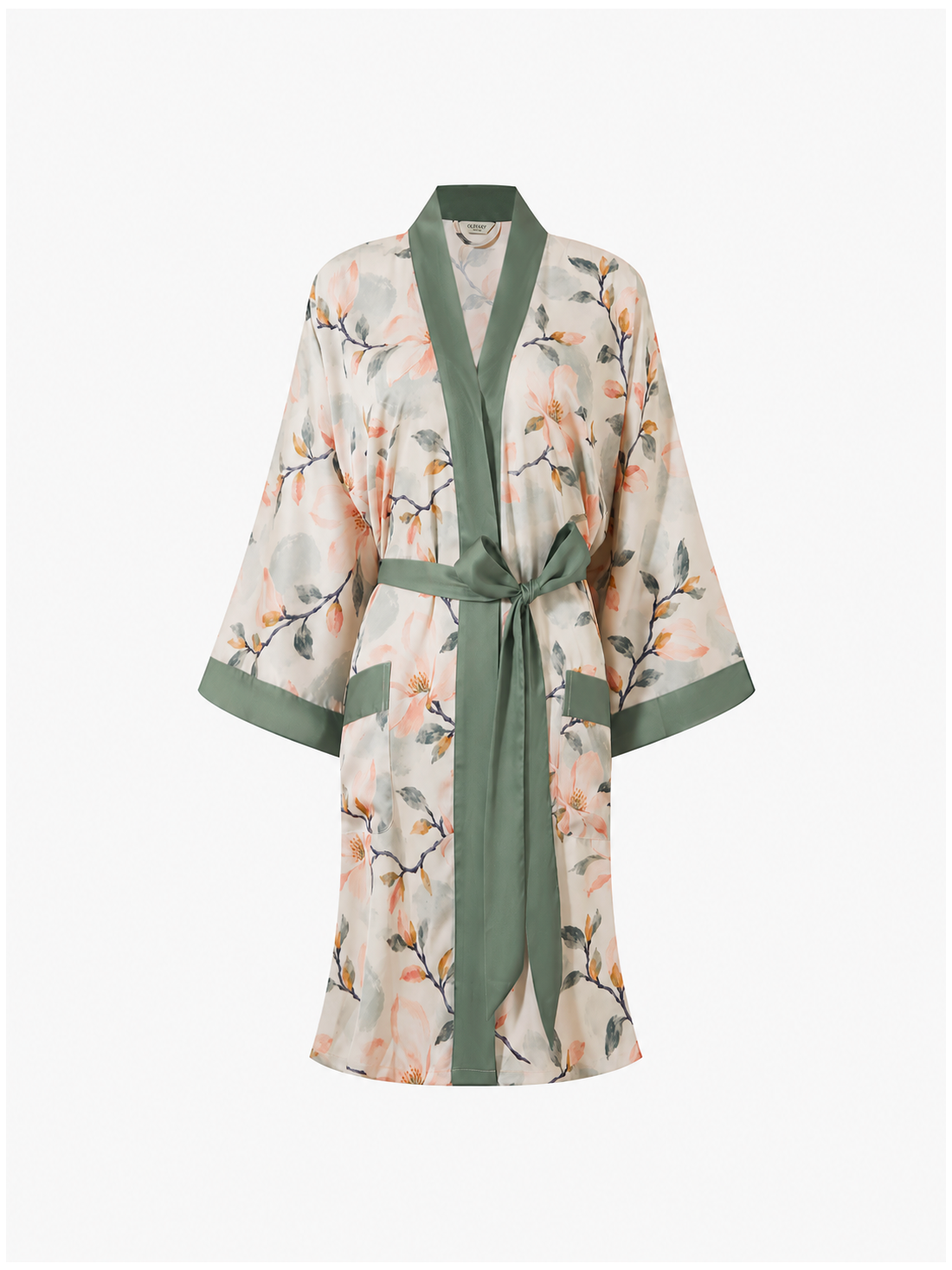 Soft Magnolia Short Robe with Pockets
