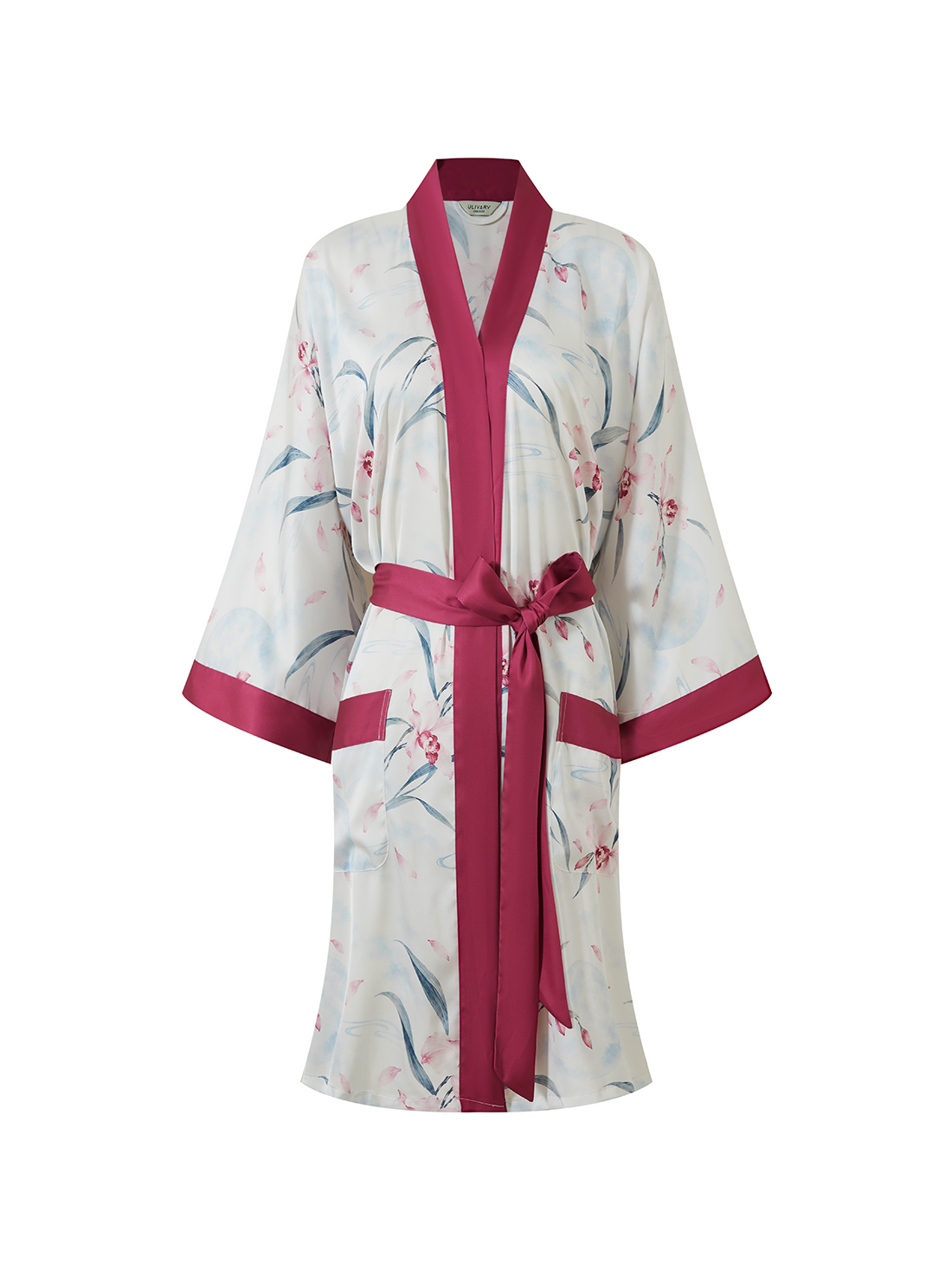 Moonlit Orchid Short Robe with Pockets