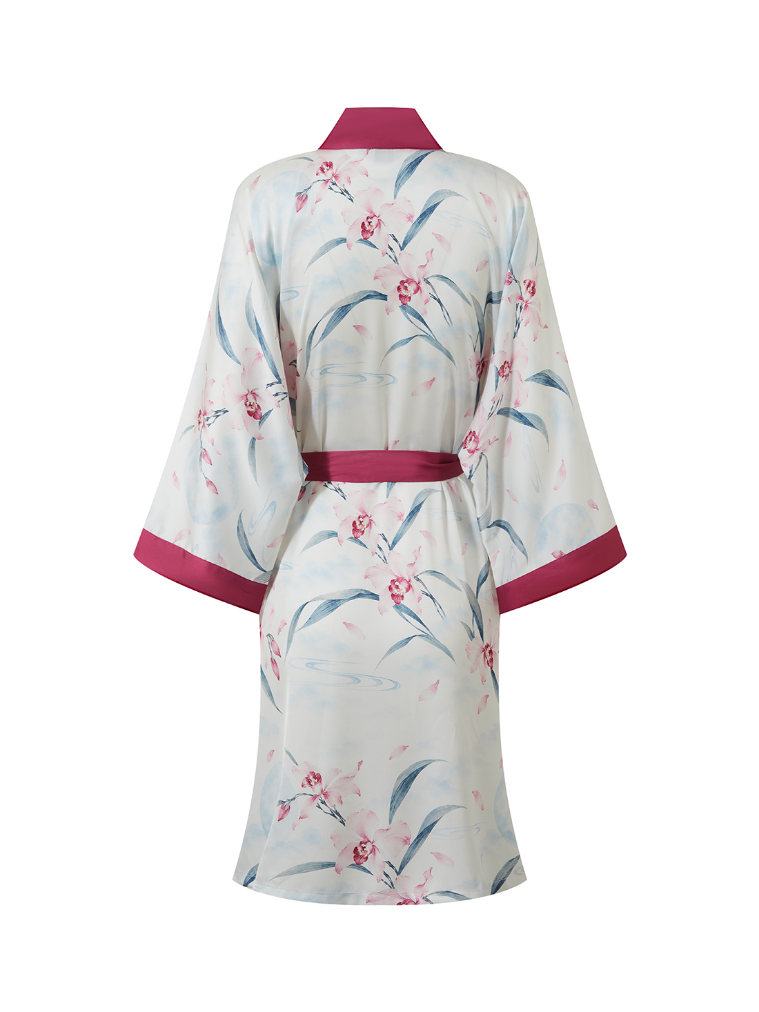 Moonlit Orchid Short Robe with Pockets