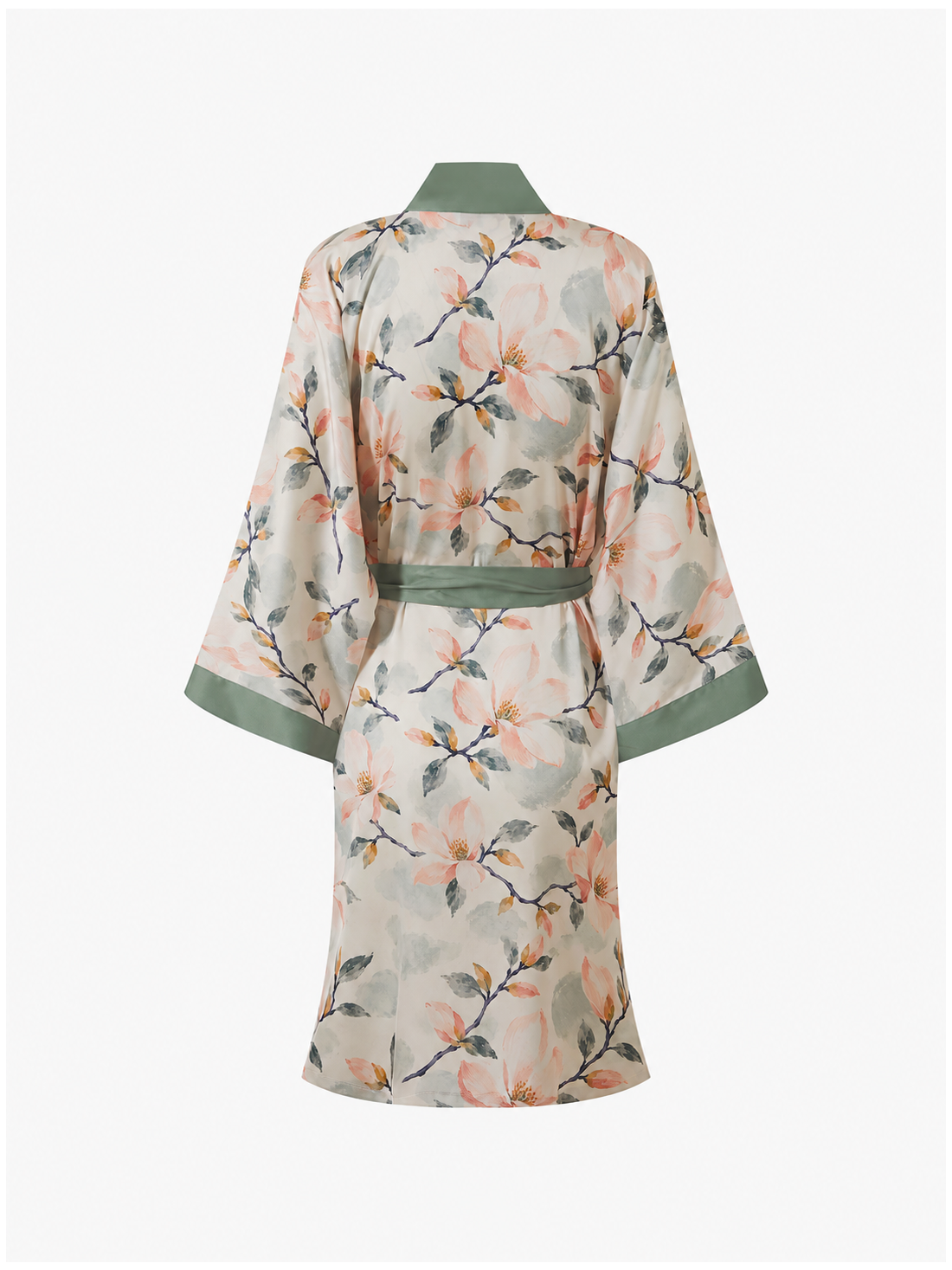 Soft Magnolia Short Robe with Pockets
