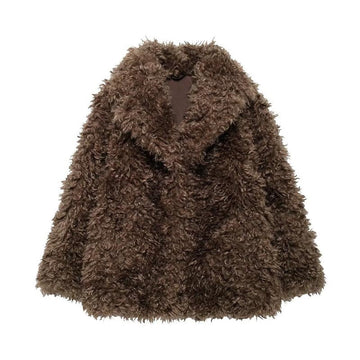 Faux Fur Coat with Relaxed Silhouette