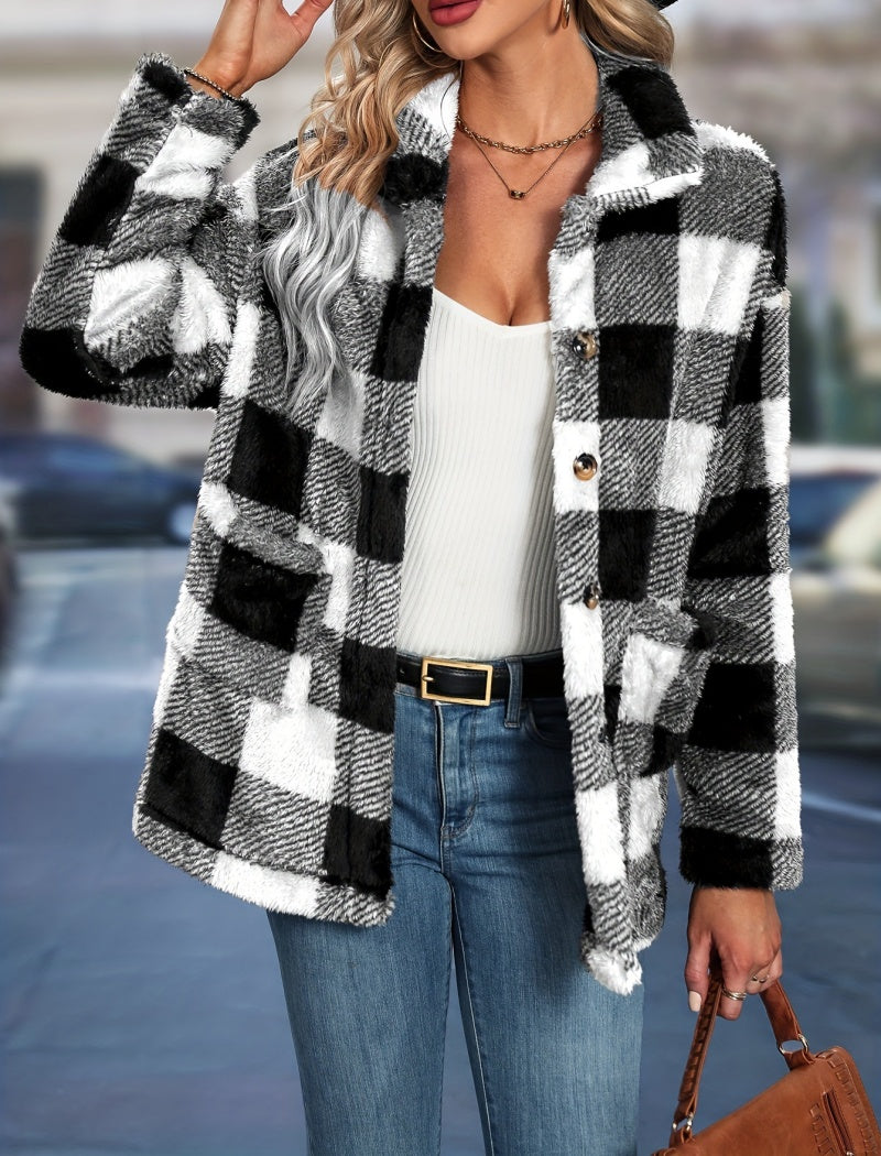 Checkered Collared Jacket