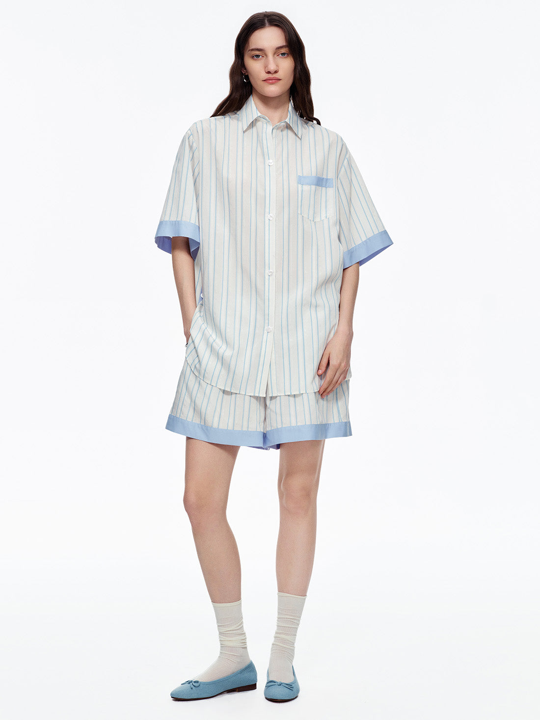 Skyline Stripe Short Pajama Set
