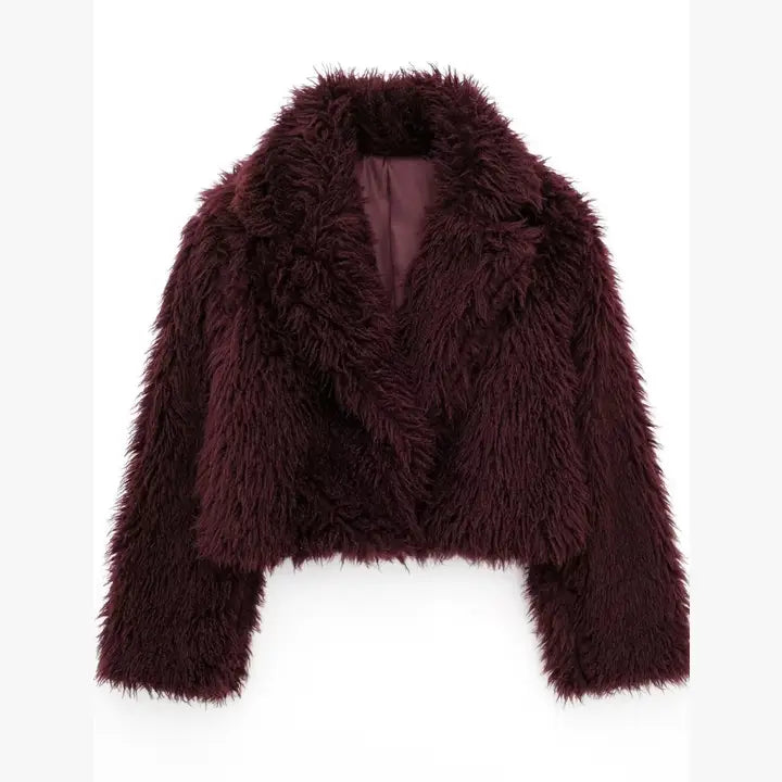 Cropped Faux Fur Jacket