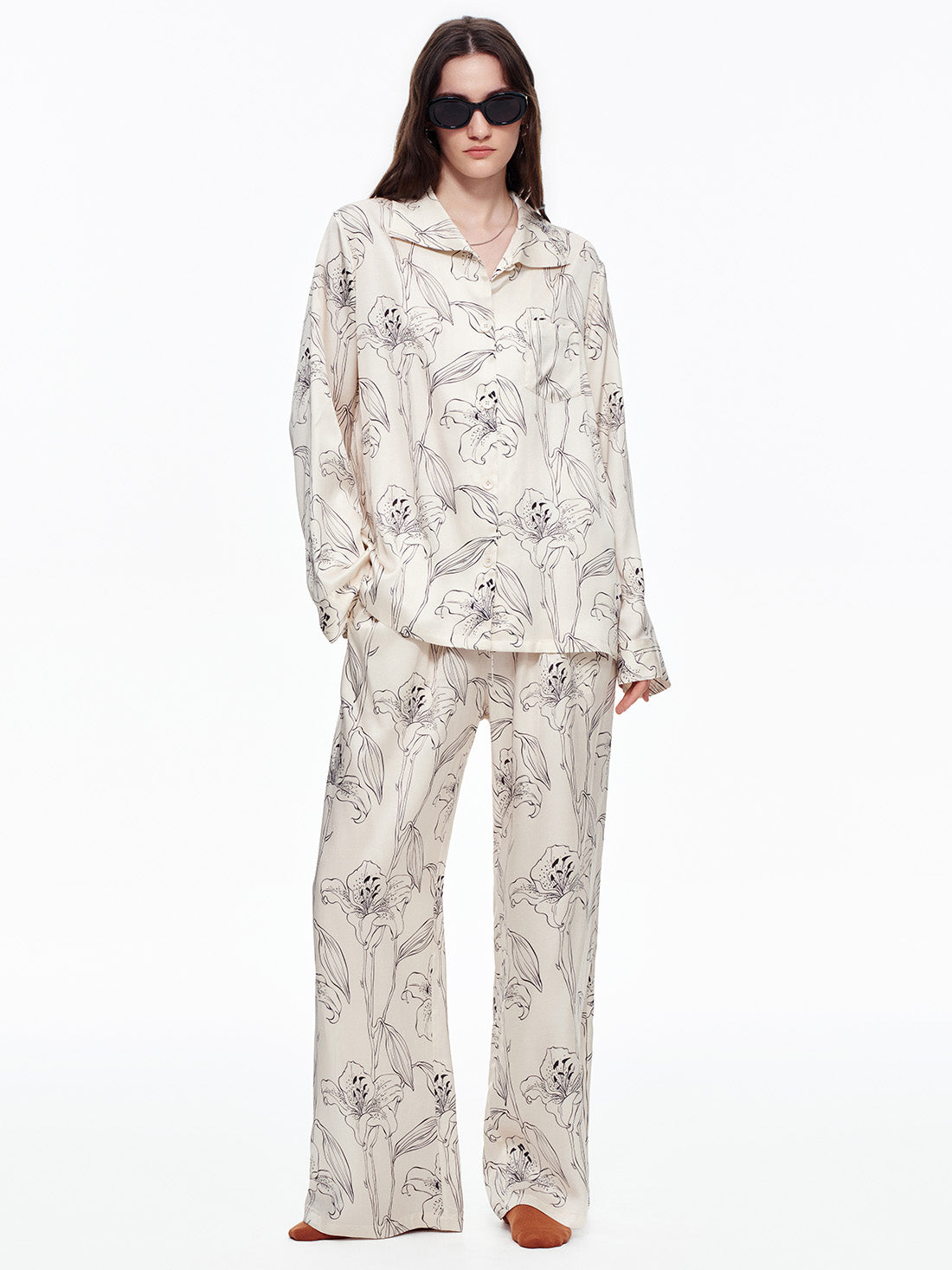 Ivory Lily Long Pajama Set
