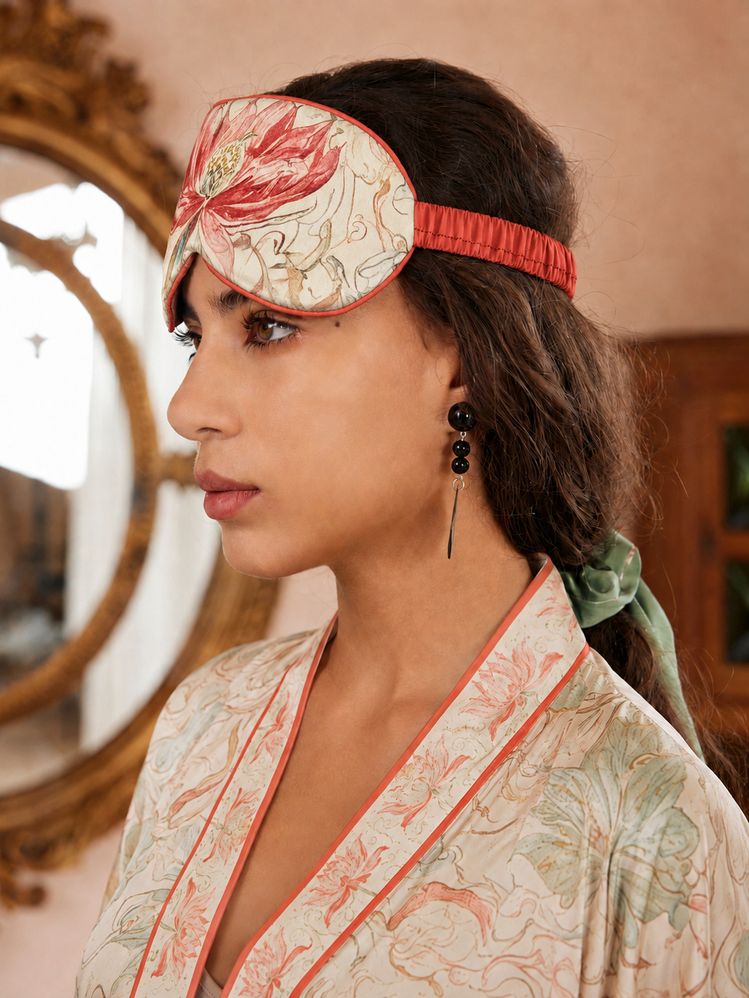 Dunhuang Herb Charmeuse Asian Inspired Sleep Mask