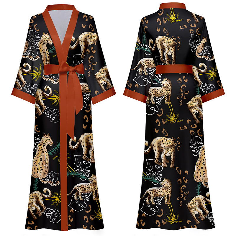 Jungle Animals Kimono Robe