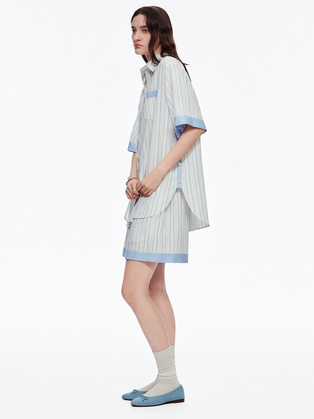 Skyline Stripe Short Pajama Set