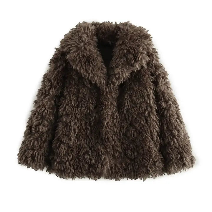 Fluffy Faux Fur Coat