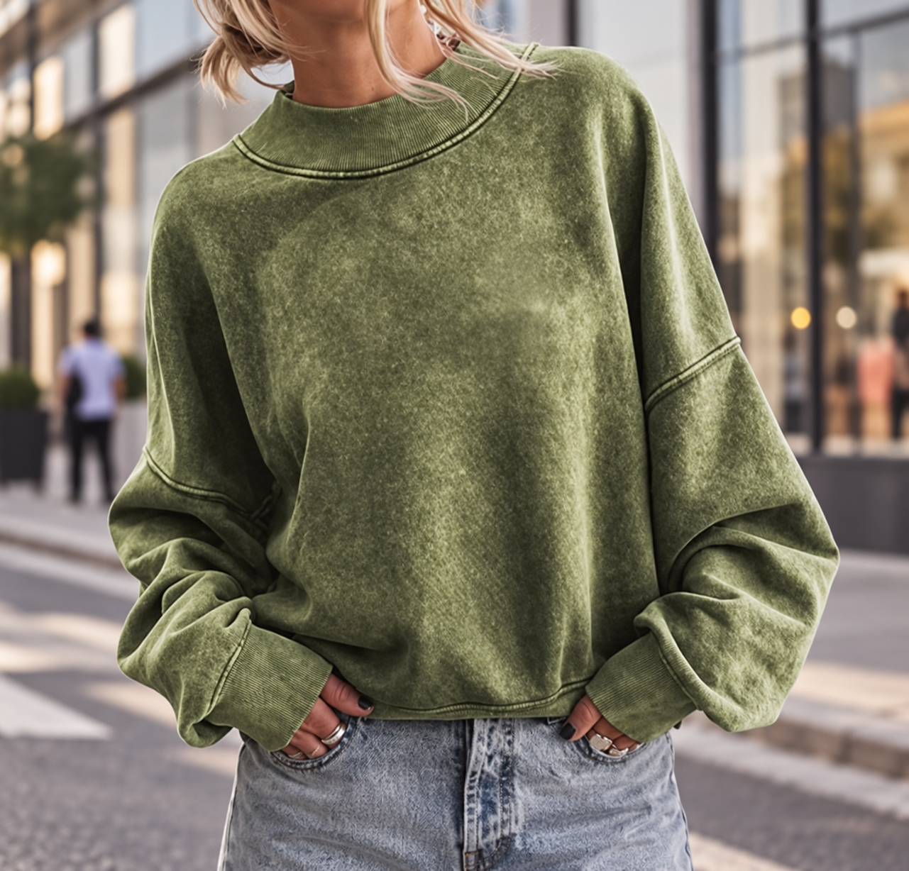 Women’s Oversized Batwing Sleeve Pullover