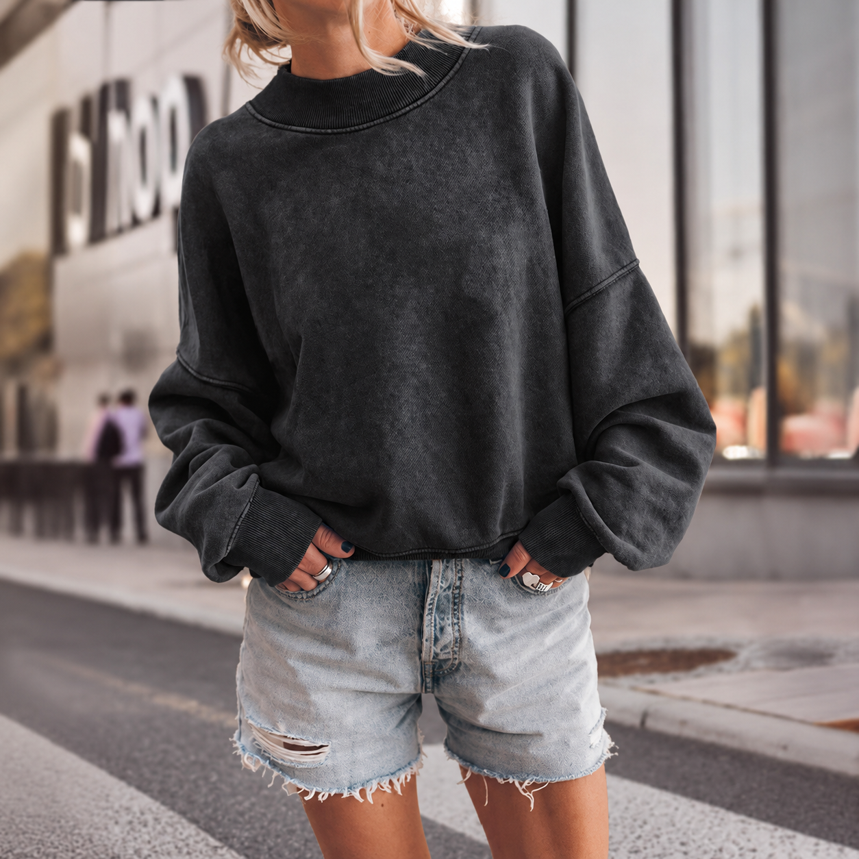 Women’s Oversized Batwing Sleeve Pullover