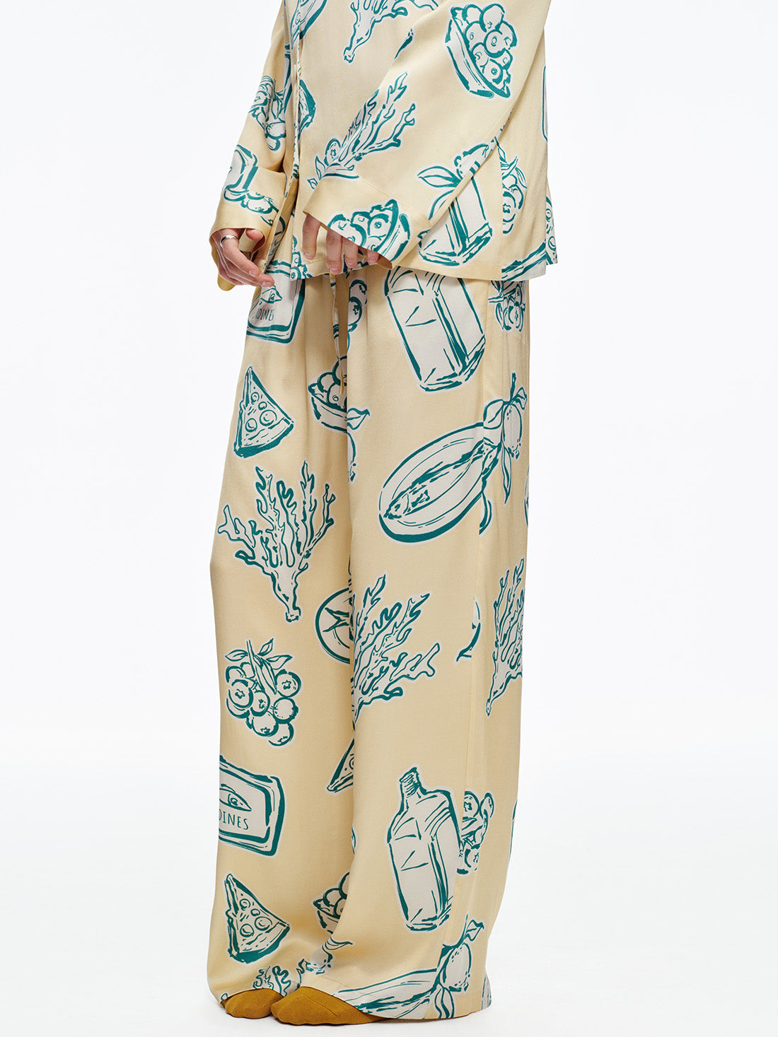 Lemon Coast Long Pajama Set