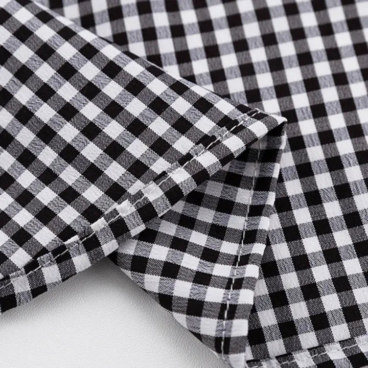 Puff Sleeve Gingham Top