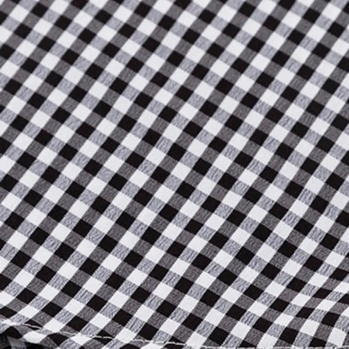 Puff Sleeve Gingham Top