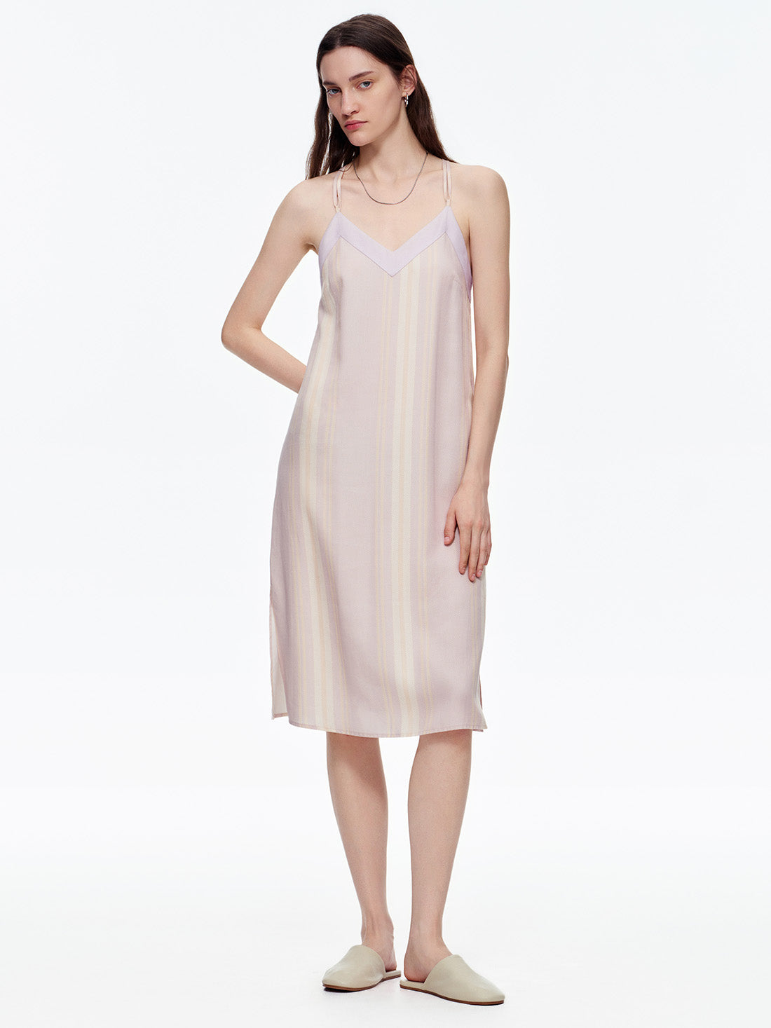 Dream Blush Stripe Robe & Dress Set