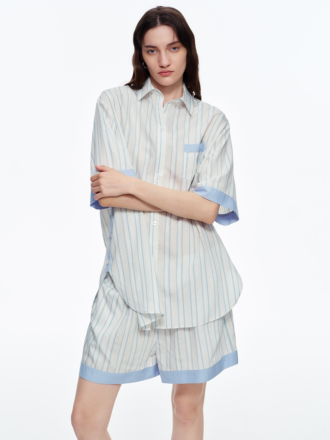 Skyline Stripe Short Pajama Set