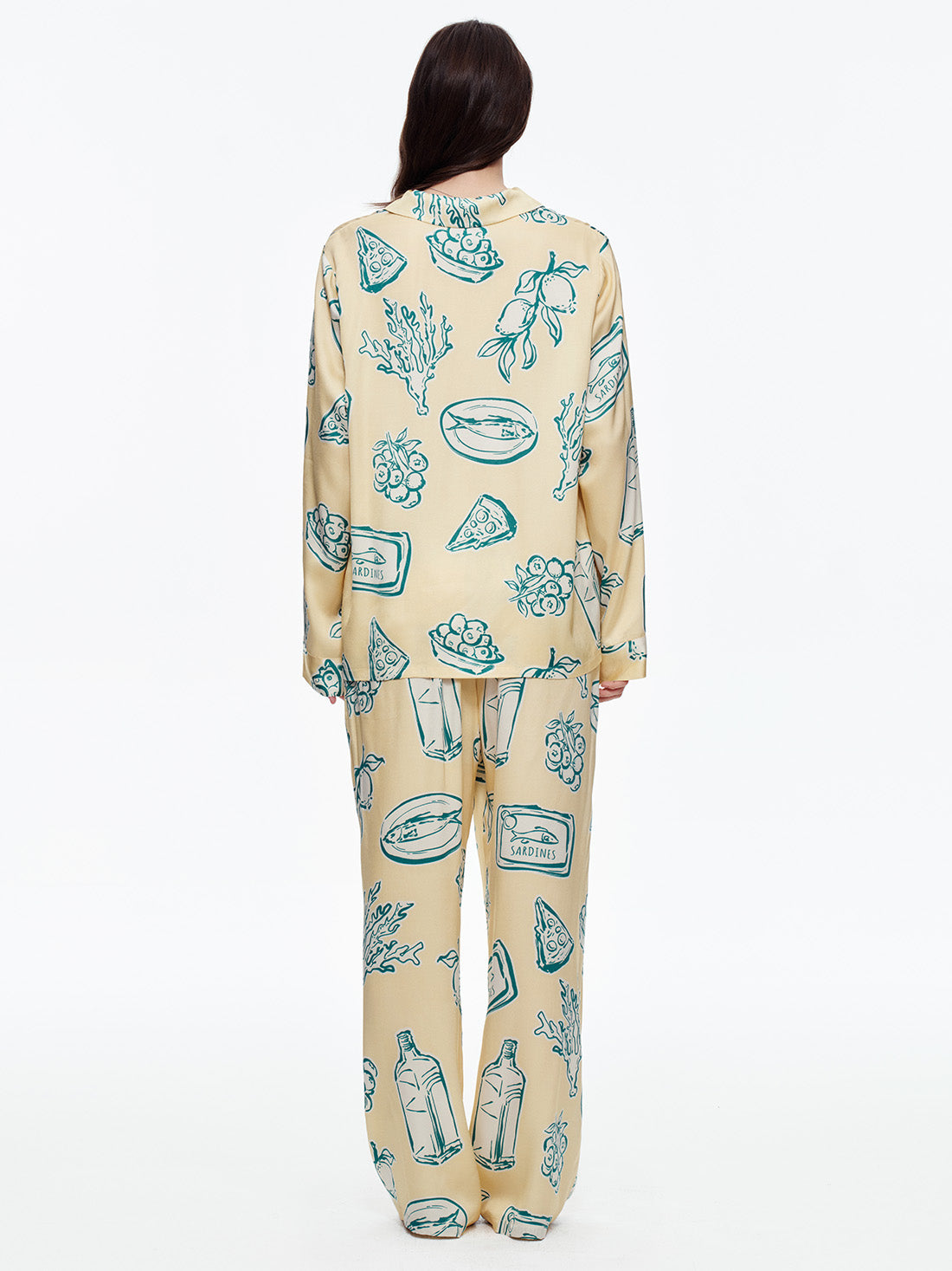 Lemon Coast Long Pajama Set