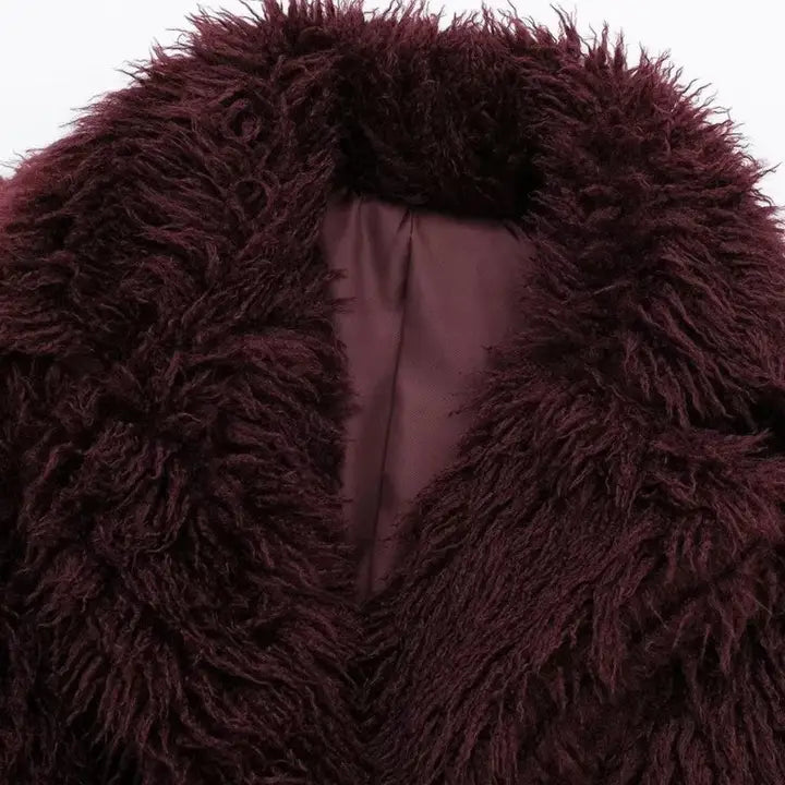 Cropped Faux Fur Jacket