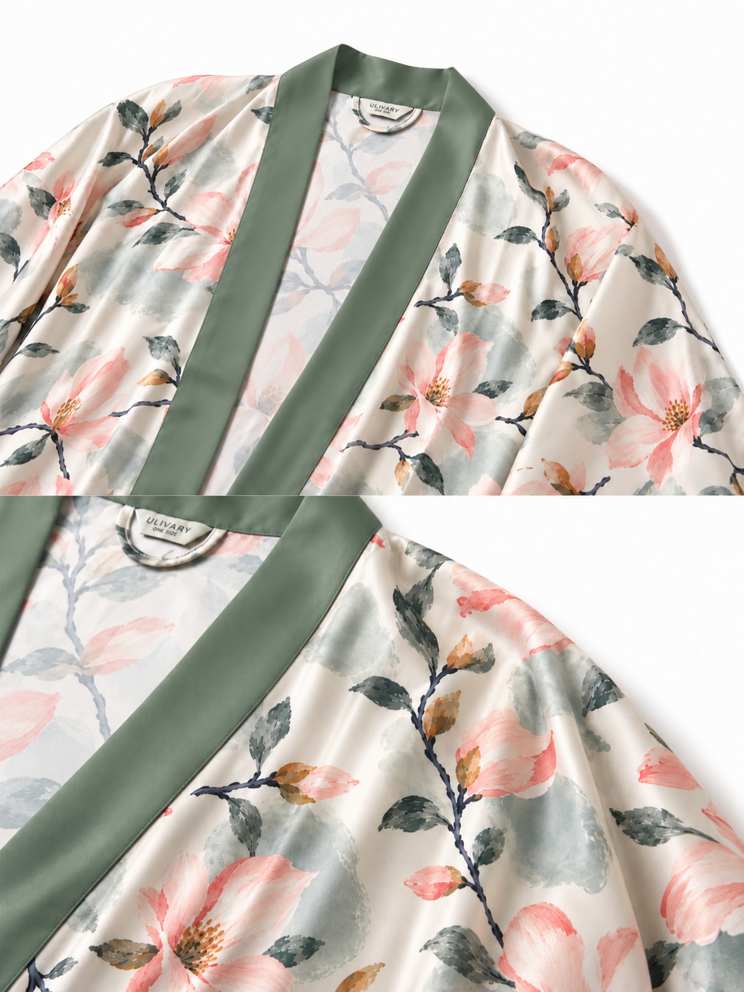 Soft Magnolia Short Robe with Pockets