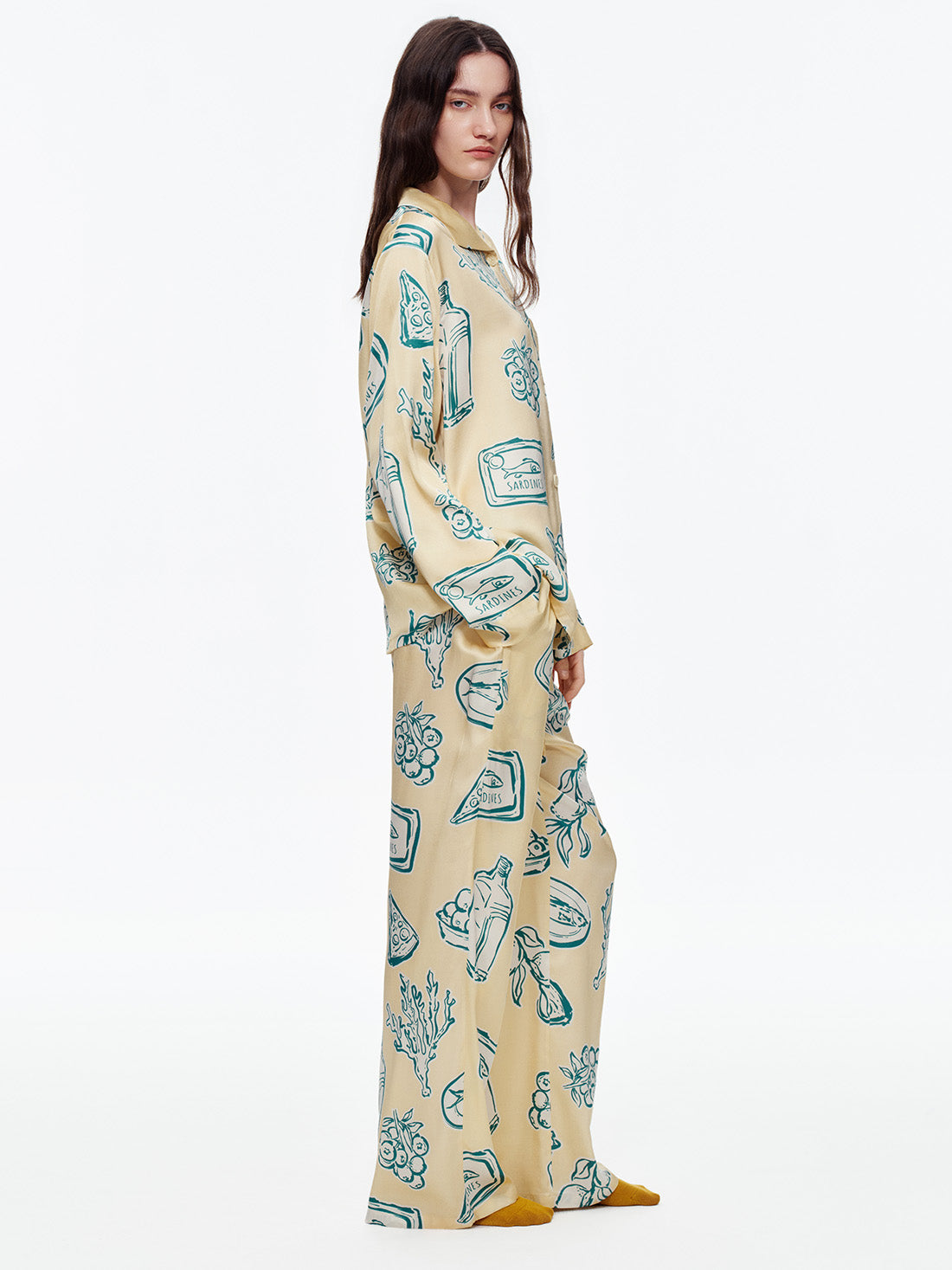 Lemon Coast Long Pajama Set