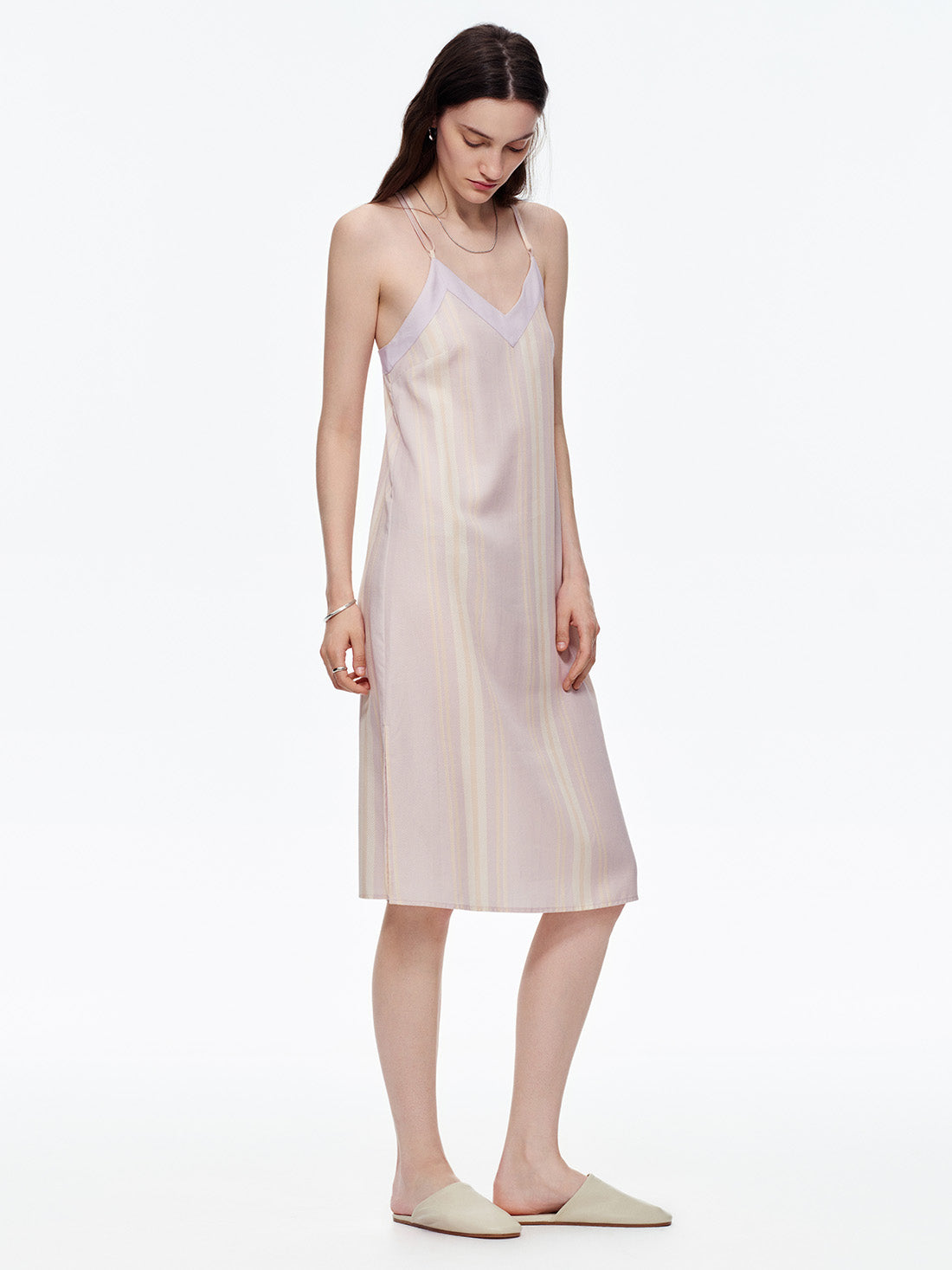 Dream Blush Stripe Robe & Dress Set