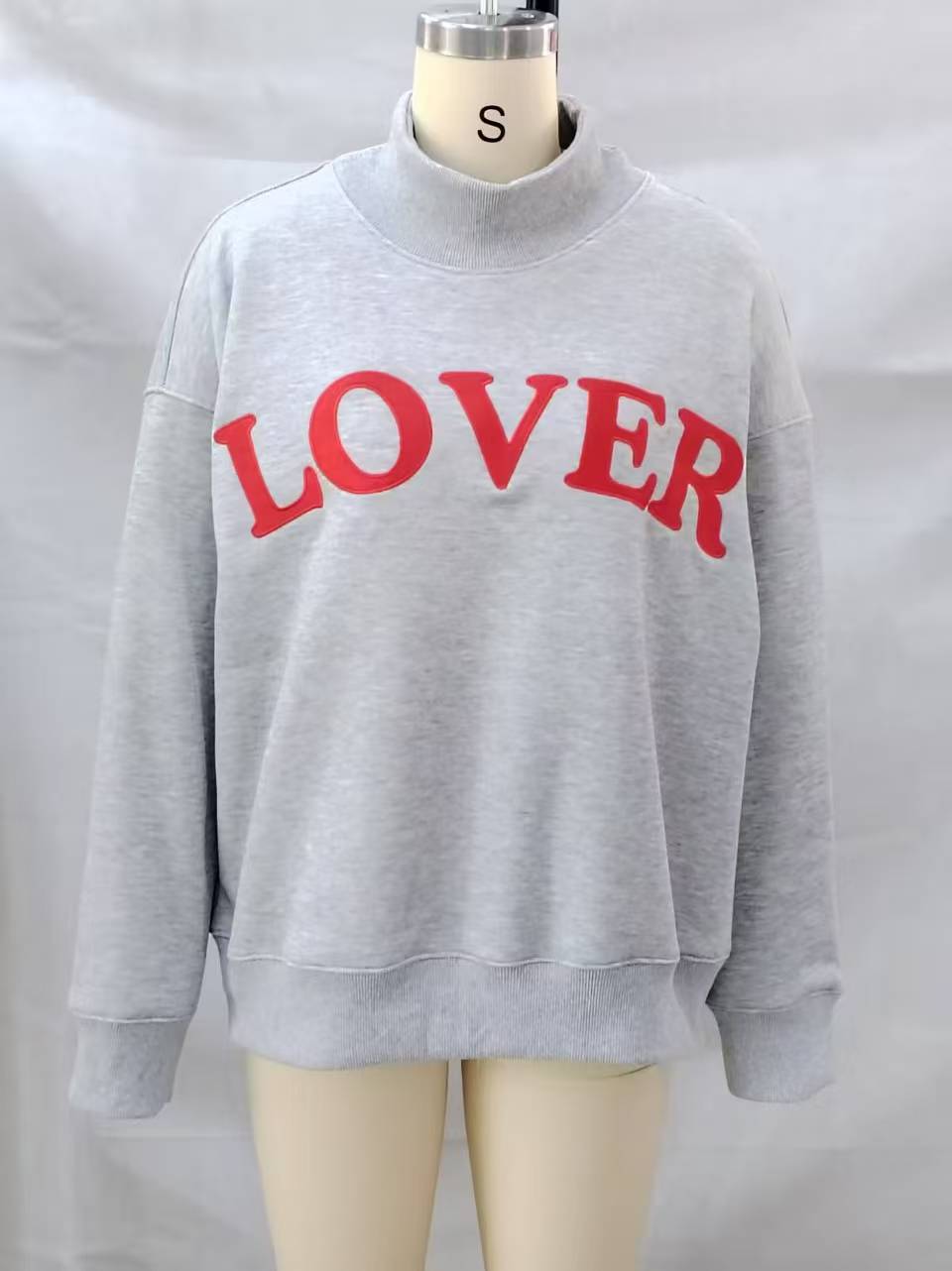 Custom Oversized Mock Neck Top Sweatshirt
