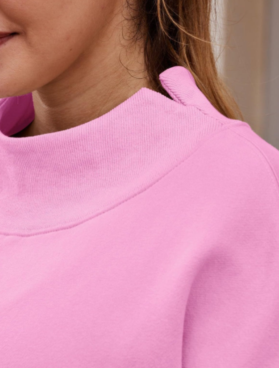 Custom Oversized Mock Neck Top Sweatshirt