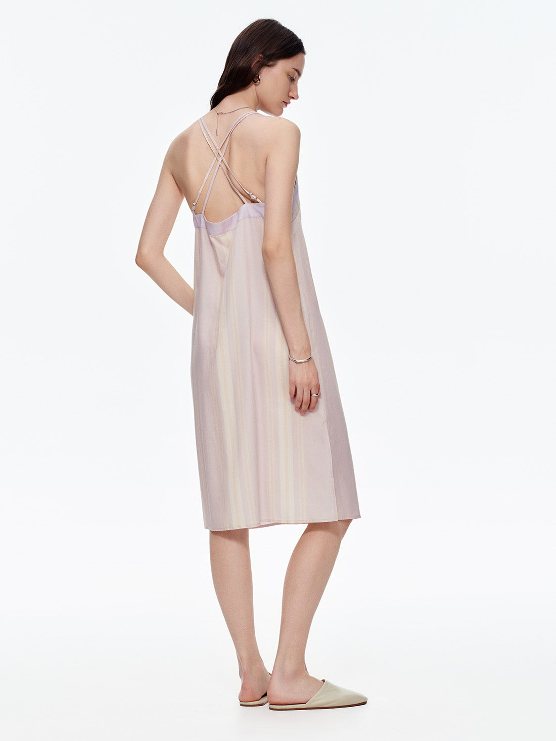 Dream Blush Stripe Robe & Dress Set