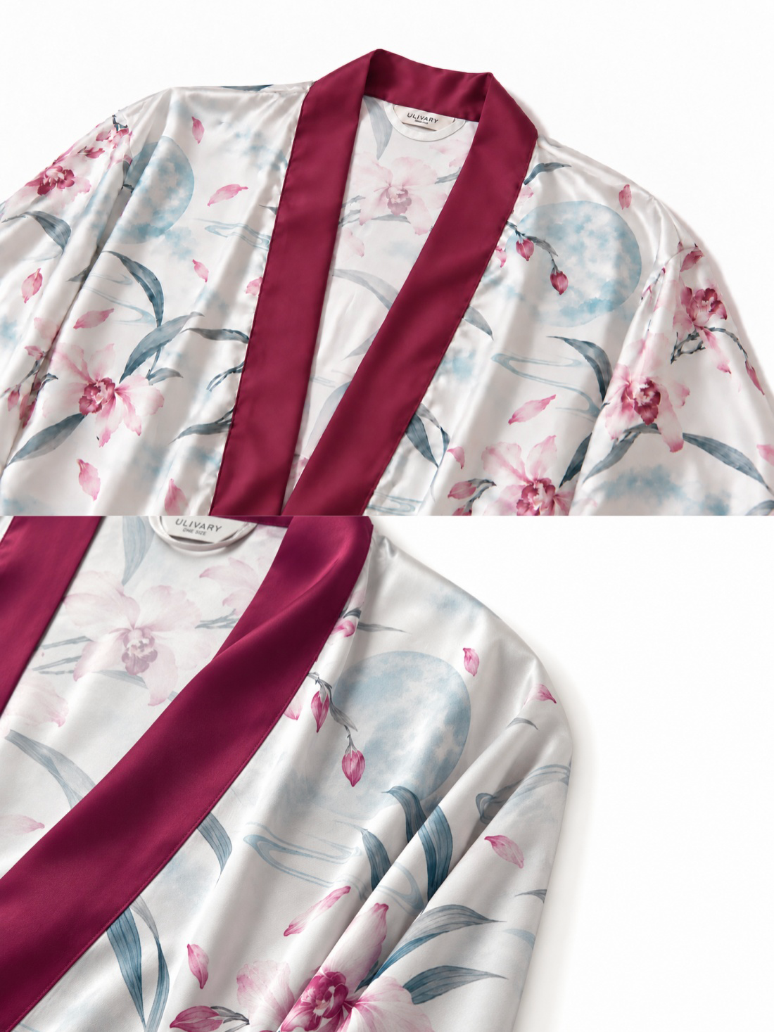 Moonlit Orchid Short Robe with Pockets