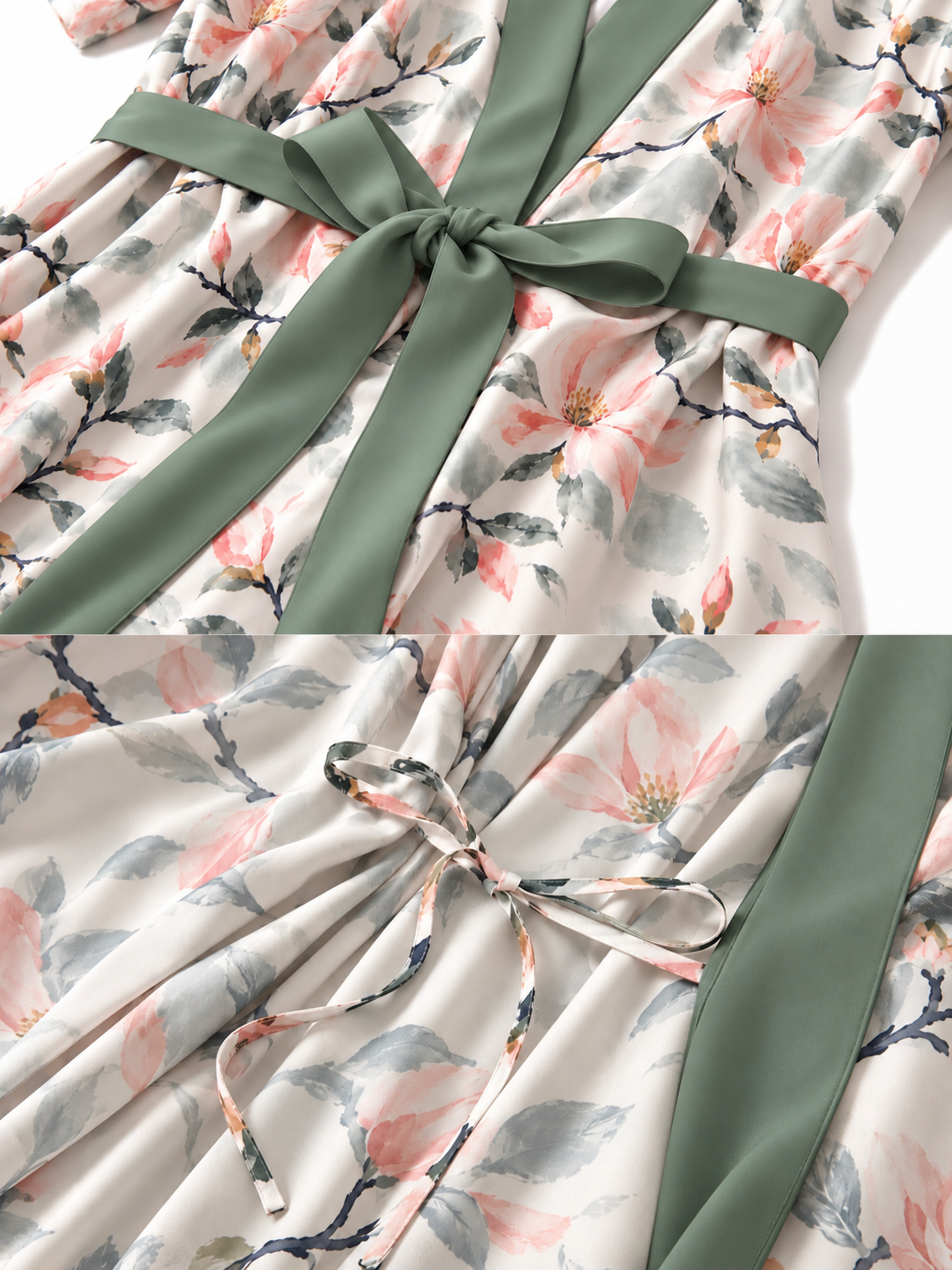 Soft Magnolia Short Robe with Pockets