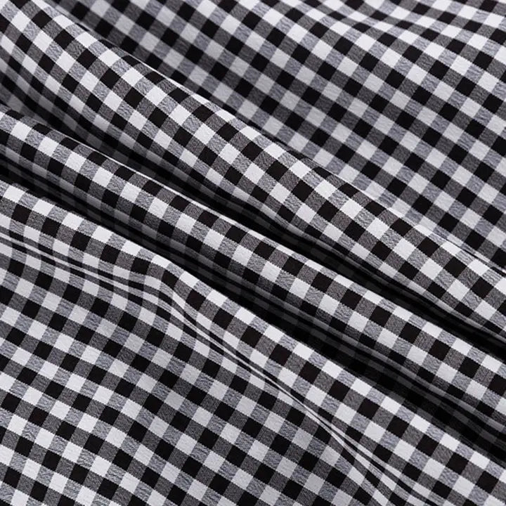 Puff Sleeve Gingham Top