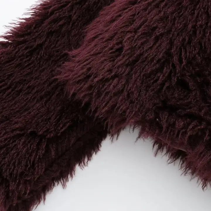 Cropped Faux Fur Jacket