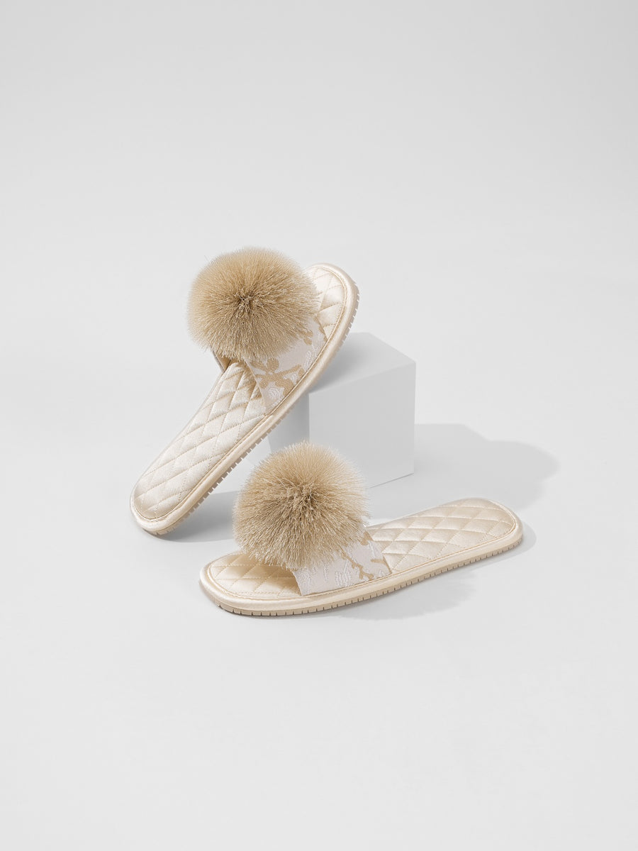 Asian-inspired Embroidered Slippers