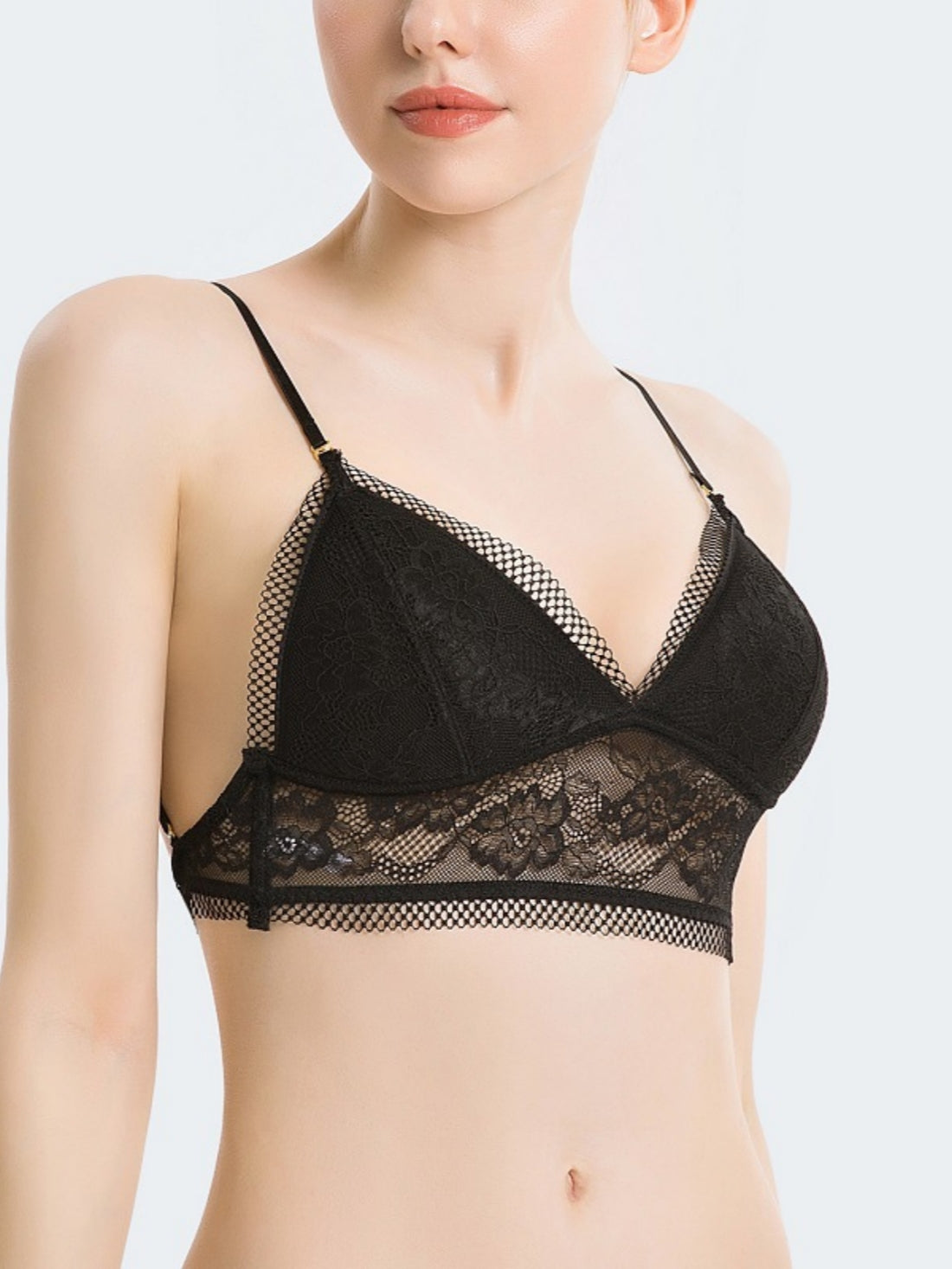 French Inspired Wireless Lace Sexy U Back Bra