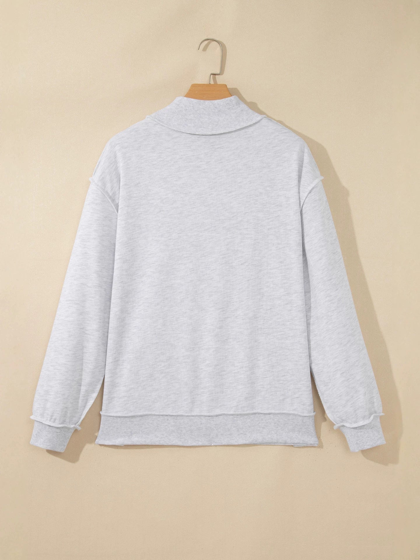 Women’s Christian Mock Neck Sweatshirt – Oversized Faith Letter Pullover Tops