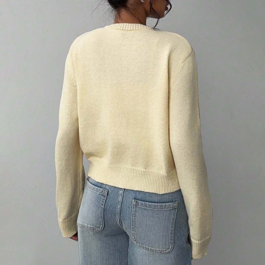 Long-Sleeved Soft Cardigan Sweater for Women