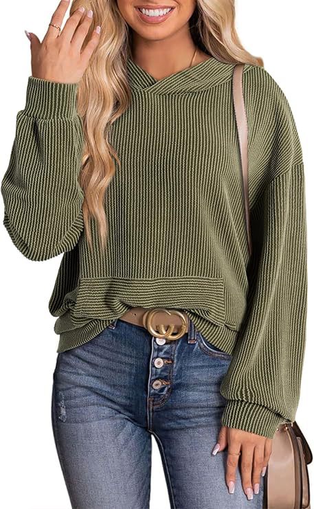 Loose Twisted Hooded Long Sleeve Sweatshirt