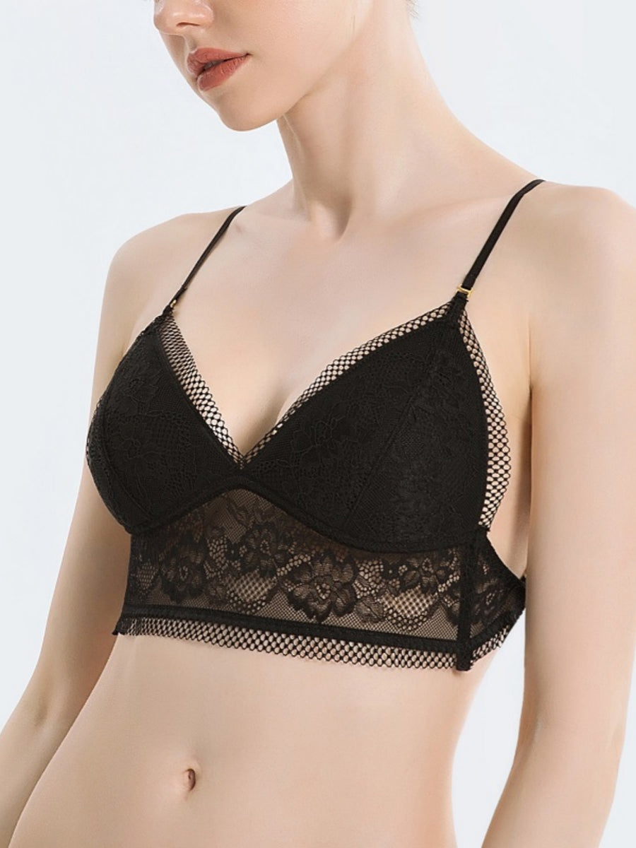 French-Inspired Wireless Lace Sexy U-Back Bra