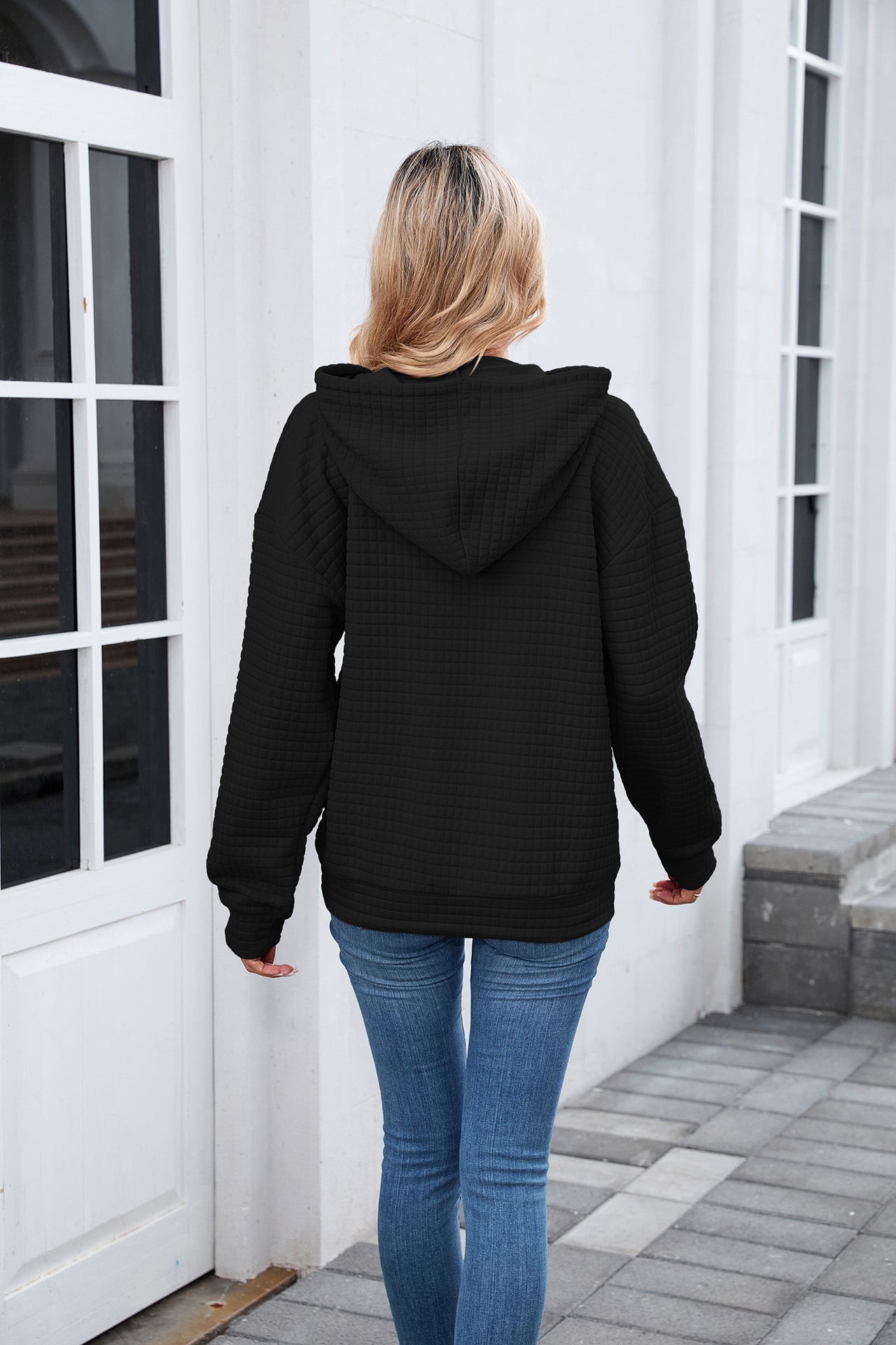 Elevated Textured Kangaroo Pocket Hoodie