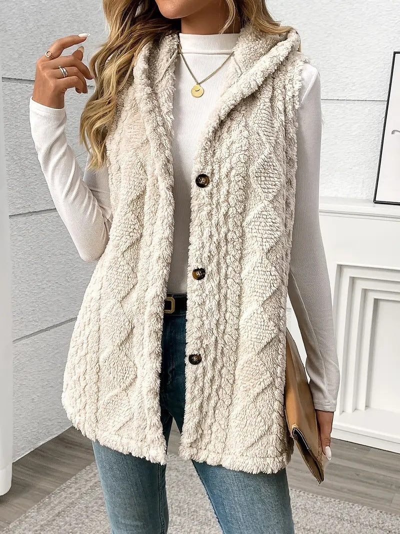 Women’s Fleece Vest Sleeveless Casual Layering Top
