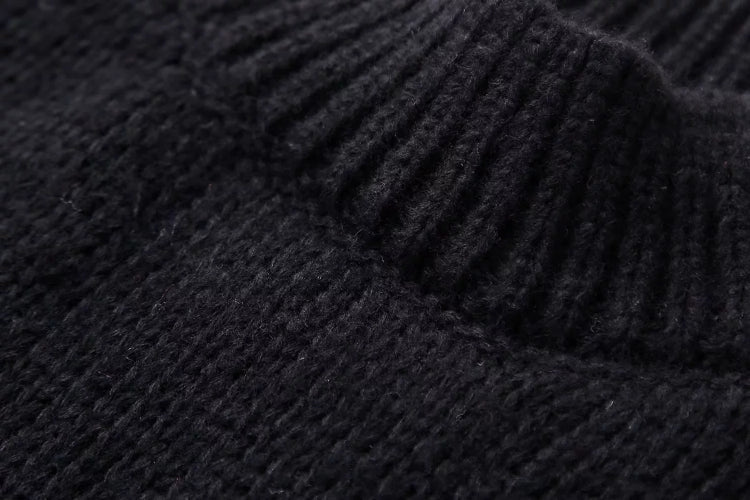Minimalist Oversized Balloon Sleeve Knit Sweater