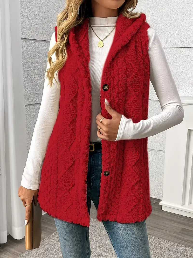 Women’s Fleece Vest Sleeveless Casual Layering Top