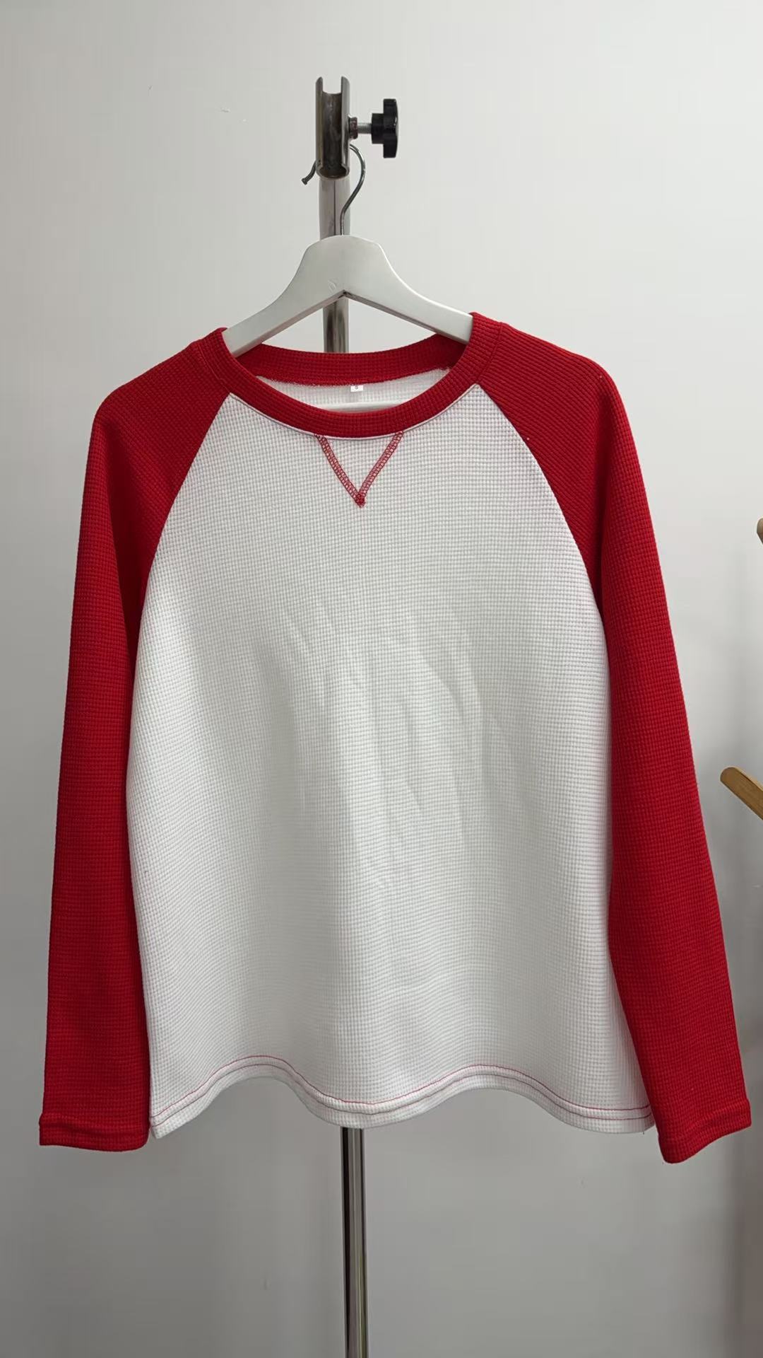 Minimalist Color Block Raglan Tunic Top