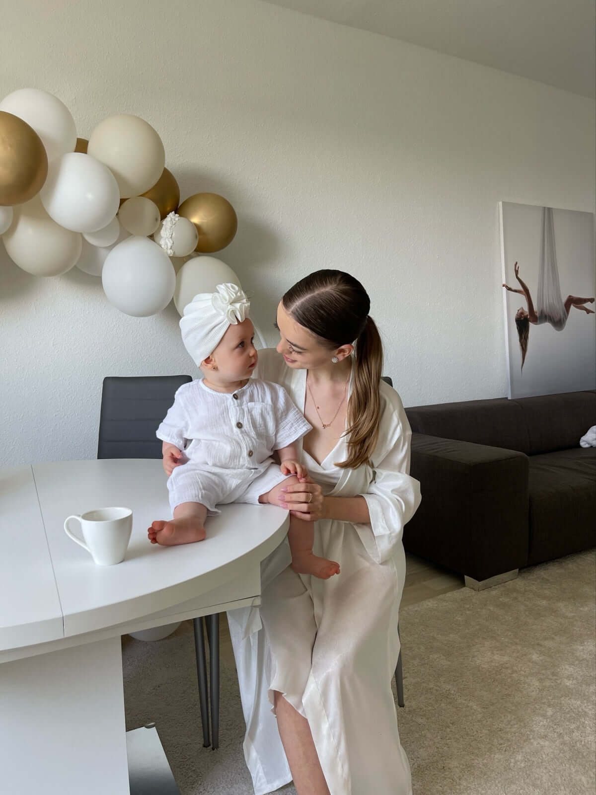 Elegant Robe Dress & Pajama Set Bridal