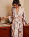 Folding Fan Kimono Robe